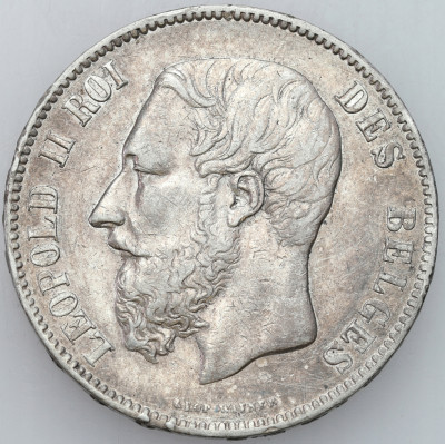 Belgia - 5 franków 1875 - SREBRO 900