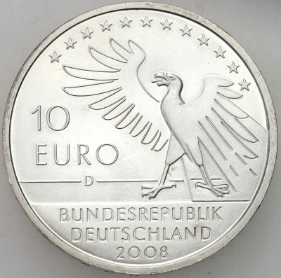 Niemcy. 10 euro 2008 200 rocznica urodzin - Carl Spitzweg – SREBRO