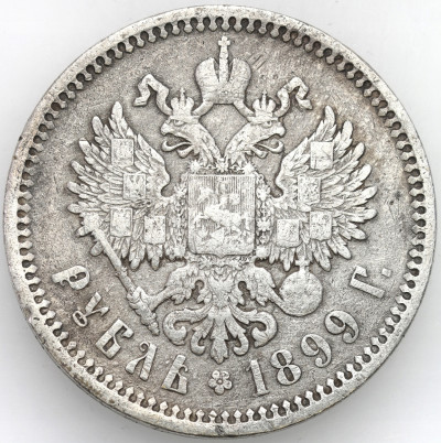 Rosja, Mikołaj II. Rubel 1899, Petersburg - SREBRO