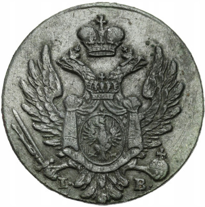 Polska XIX w./Rosja. Aleksander I Grosz z MIEDZI KRAIOWEY 1824 IB, Warszawa