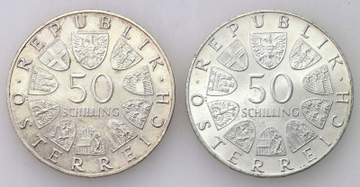 Austria. 50 szylingów 1967-1974 SREBRO – 2 szt
