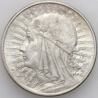 II RP. 10 złotych 1932 głowa kobiety (bez znaku mennicy) - SREBRO