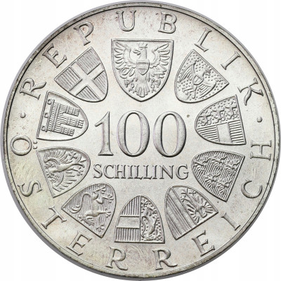 Austria. 100 szylingów 1975 Johann Strauss II – SREBRO