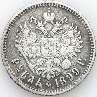 Rosja. Mikołaj II. Rubel 1899, Bruksela - SREBRO
