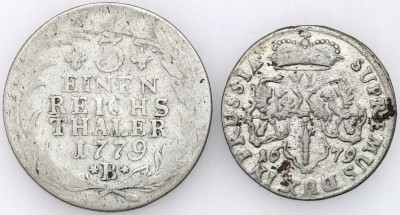 Niemcy Prusy Szóstak 1679, 1/3 talara 1779 – 2 szt