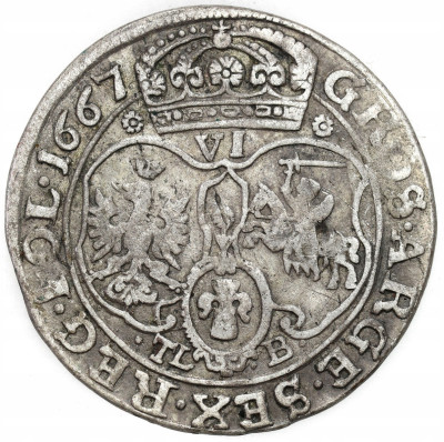Jan II Kazimierz. Szóstak 1667, Bydgoszcz