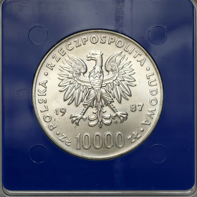 Polska - 10.000 złotych 1987 Papież - SREBRO 750
