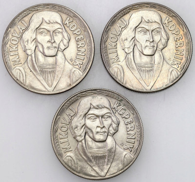 PRL. 10 złotych 1967-1968 Mikołaj Kopernik – 3 szt