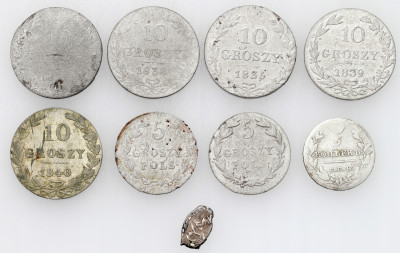 Polska, Rosja, zestaw 9 srebrnych monet - SREBRO