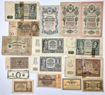 Świat, zestaw banknotów – 16 szt