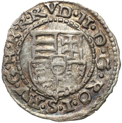 Węgry. Rudolf II. Denar 1602 KB, Kremnica