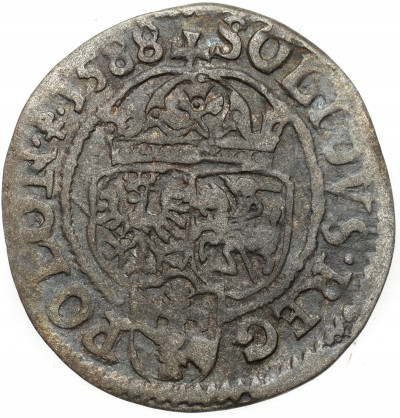 Zygmunt III Waza. Szeląg 1588, Olkusz - znak Półruszt