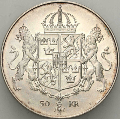 Szwecja. 50 koron 1976–Ślub, SREBRO