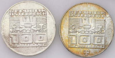 Austria. 100 szylingów 1975. SREBRO – 2 szt