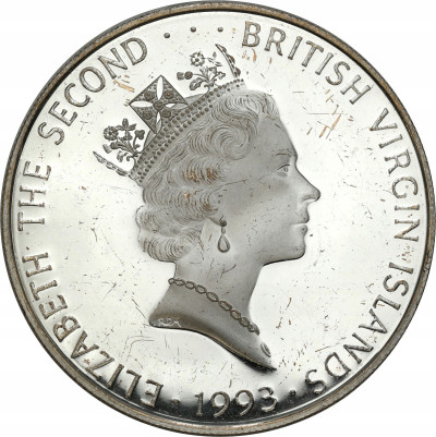 Brytyjskie Wyspy Dziewicze. 25 dolarów 1993 Cyclura Pinguis– SREBRO
