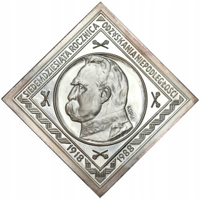 KOPIA SREBRO 5 złotych 1934 klipa Piłsudski 1988