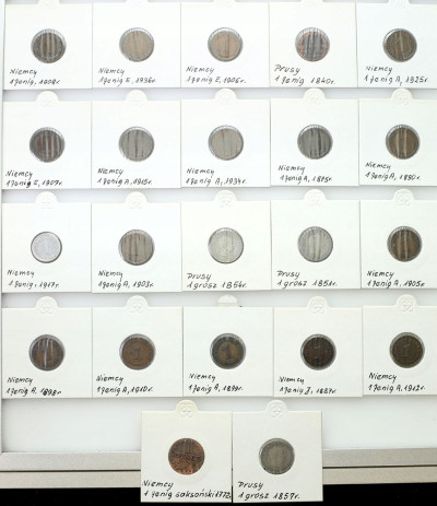 Niemcy, Prusy. Fenigi, grosze srebrne 1772-1936 – 25 sztuk