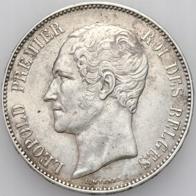 Belgia - 5 franków 1865 Leopold - SREBRO 900