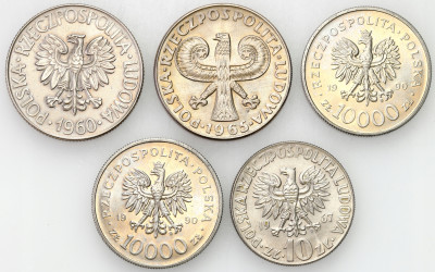 Polska - Kościuszko 1960-1990 zestaw 5 sztuk