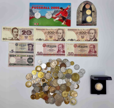 Zestaw monet i banknotów ze świata – RÓŻNE