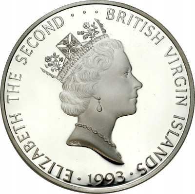 Brytyjskie Wyspy Dziewicze. 25 dolarów 1993 Oryks – SREBRO