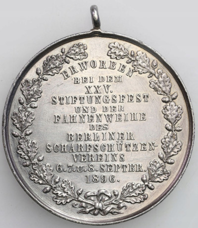 Niemcy, medal zawody strzeleckie 1896 – SREBRO