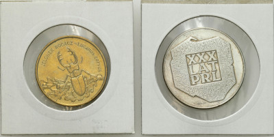 PRL, III RP. 200 złotych 1974 i 2 złote 1997 Jelonek RZADSZE – 2 szt