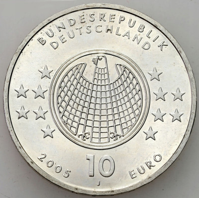 Niemcy. 10 euro 2005 Teoria względności Alberta Einsteina – SREBRO