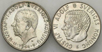 Szwecja. 5 koron 1954 i 5 koron 1966 - SREBRO