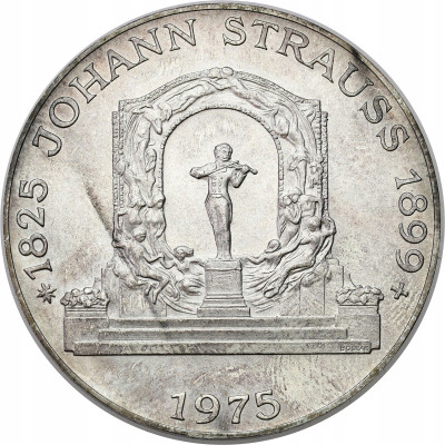 Austria. 100 szylingów 1975 Johann Strauss II – SREBRO