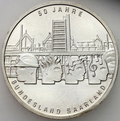 Niemcy. 10 euro 2007 50 rocznica powrotu Saary do Niemiec – SREBRO