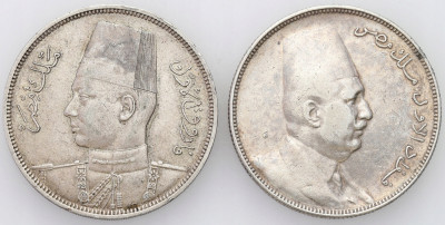 Egipt. 10 piastrów 1923-1937 SREBRO – 2 szt