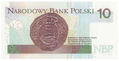 Banknot 10 złotych 2012