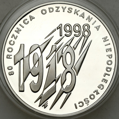 III RP. 10 złotych 1998 Niepodległość – SREBRO