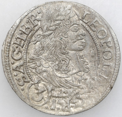 Śląsk, Leopold I (1658-1705). 3 krajcary 1667 SHS, Wrocław