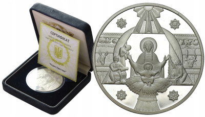 Ukraina. 10 hrywien 1999 Boże Narodzenie – SREBRO