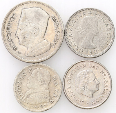 Australia, Watykan, Niderlandy, Maroko. Zestaw 4 monet – SREBRO