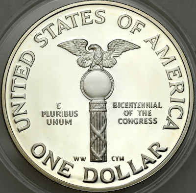 USA 1 dolar 1989 Kongres - SREBRO