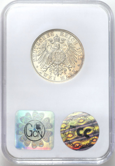 Niemcy, Bawaria. 2 marki 1911 D, Monachium – SREBRO