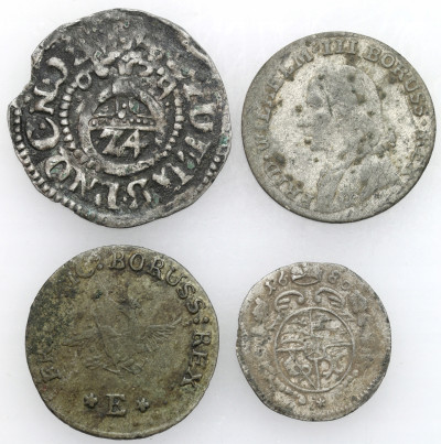 Niemcy, zestaw 4 monet, srebro
