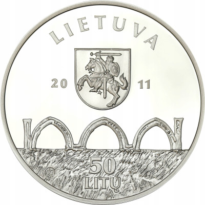 Litwa. 50 litów 2011, Zespół zamkowy w Wilnie – SREBRO