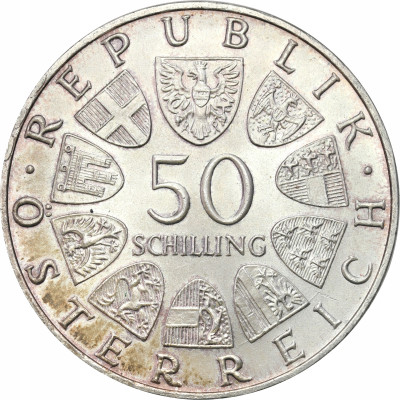 Austria. 50 szylingów 1970 Innsbruck – SREBRO