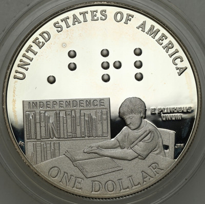 USA 1 dolar 2009 P Louis Braille - SREBRO