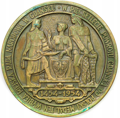 Medal. 500 lat powrotu Gdańska do Polski 1954