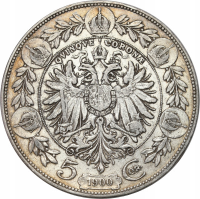 Austria, Franciszek Józef(1848–1916). 5 koron 1900, Wiedeń