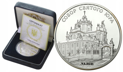 Ukraina. 10 hrywien 2004 św. Jura we Lwowie – SREBRO