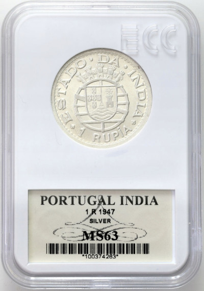 Indie Portugalskie. 1 rupia 1947 – SREBRO