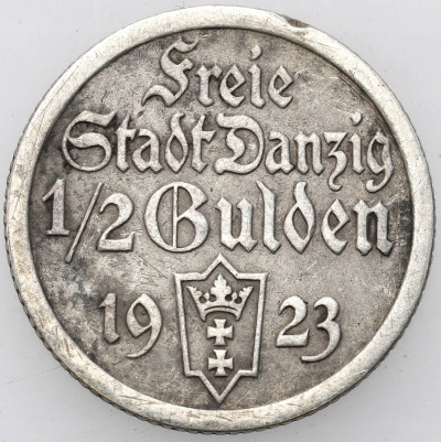 Wolne Miasto Gdańsk / Danzig. 1/2 Guldena 1923 Utrecht - Koga