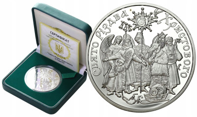 Ukraina. 10 hrywien 2002, Boże Narodzenie – SREBRO