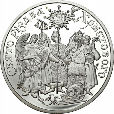 Ukraina. 10 hrywien 2002, Boże Narodzenie – SREBRO